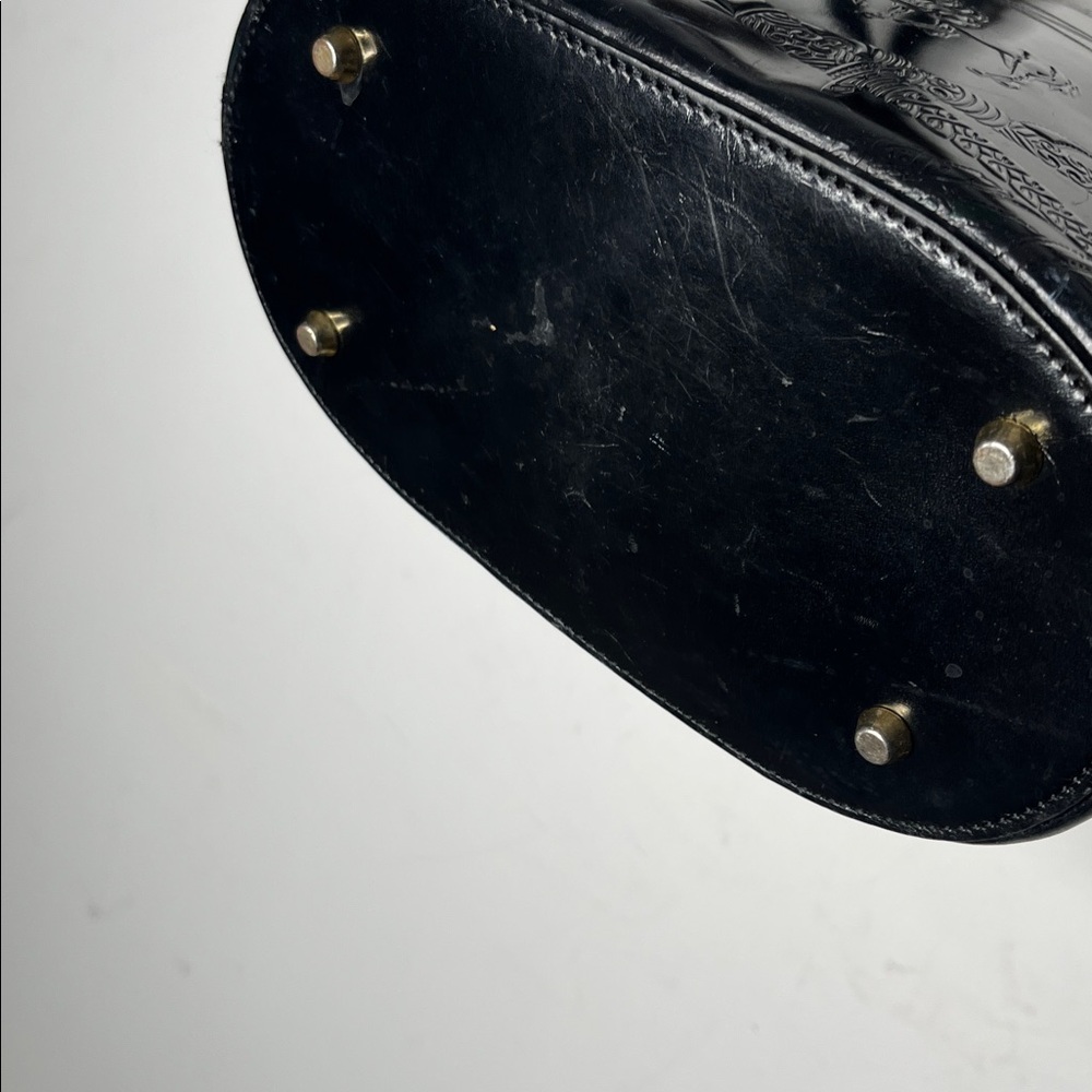 Michael Rome Leather embossed Bag horses made in Italy - Picture 5 of 9